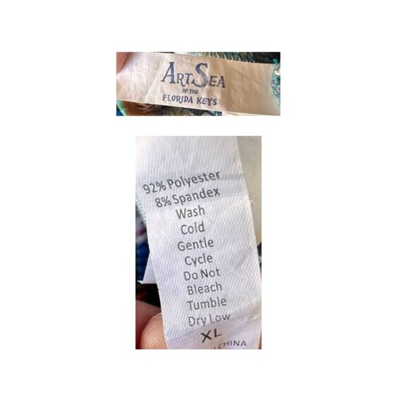 ArtSea Florida Keys Leggings XL Elastic Stretch High Waist Pants Beach Islands - Picture 12 of 12